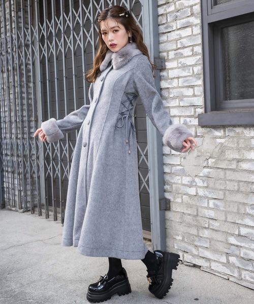 クチュールバイロジータ コート アウター ウエストレースアップロング