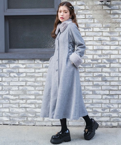 クチュールバイロジータ コート アウター ウエストレースアップロング