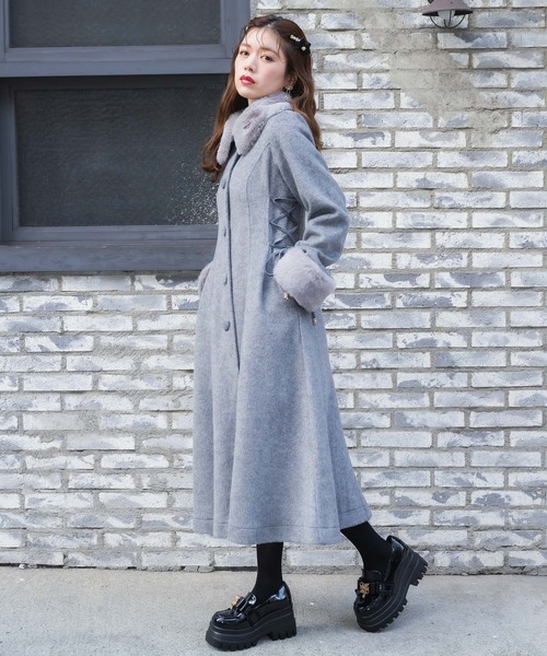 クチュールバイロジータ コート アウター ウエストレースアップロング