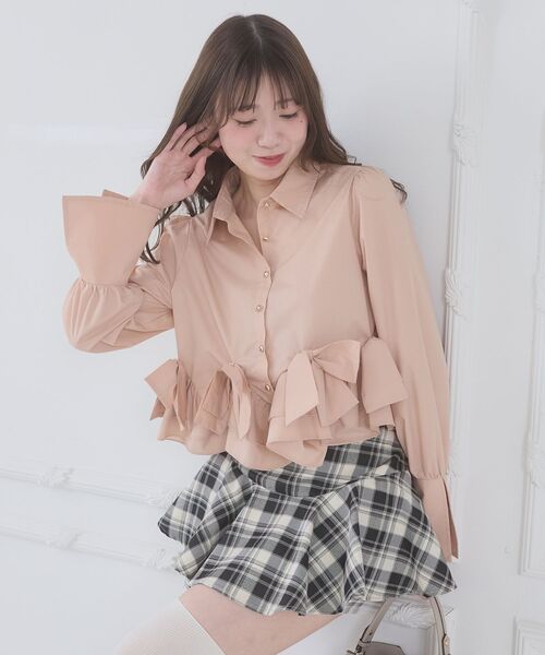 MAJESTIC LEGON（マジェスティックレゴン） ブラウス シャツ リボン