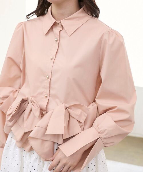 MAJESTIC LEGON（マジェスティックレゴン） ブラウス シャツ リボン