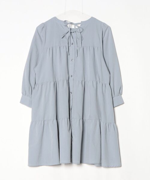 「OLIVE des OLIVE」 7分袖ワンピース FREE グレー レディース_画像2