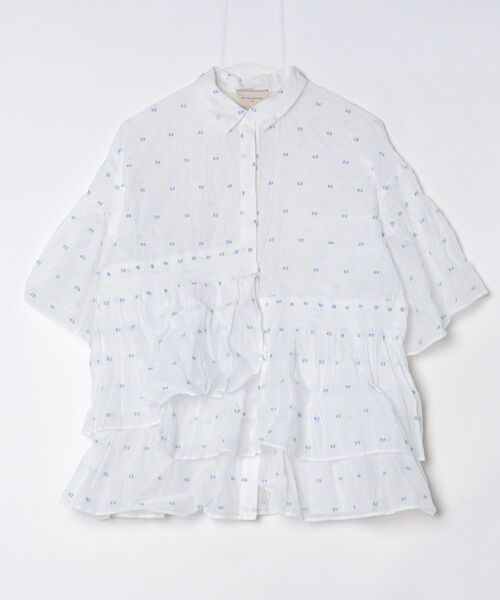「UNITED ARROWS」 半袖チュニック 38 ブルー レディース