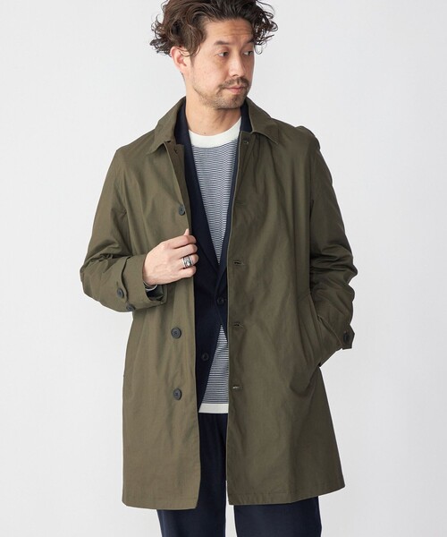 SHIPS（シップス） ステンカラーコート「TAIONコラボ」 LARGE ネイビー