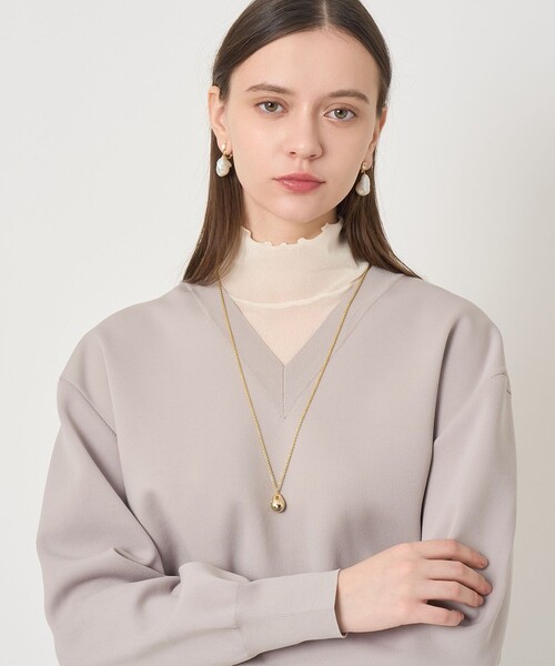新品タグ付き　ANAYI ドロップビジューネックレス　シルバー　2026春夏 ANAYI（アナイ） ネックレス ドロップビジューネックレス レディース
