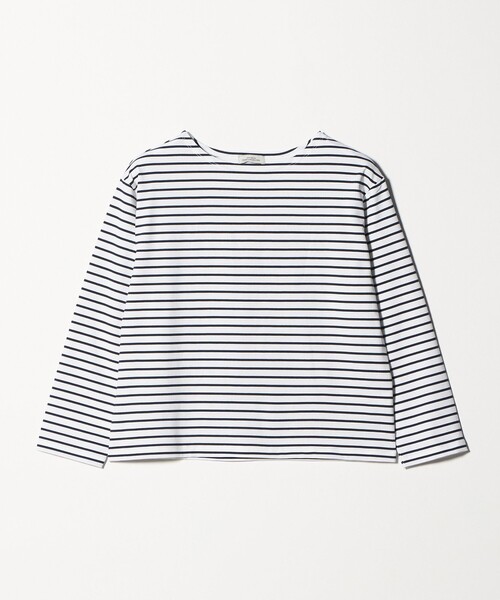 3点分グリーンレーベルリラクシング　長袖カットソー　ボーダー　ホワイトブラック green label relaxing（グリーンレーベルリラクシング） tシャツ