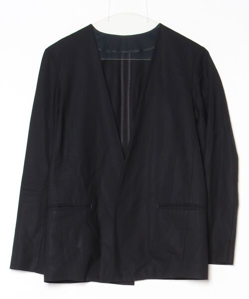 qualite（カリテ） ノーカラージャケット 2 ブラック レディース