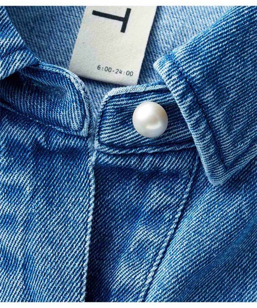 「IEDIT」 長袖シャツ XXX-LARGE ブルー レディース_画像4