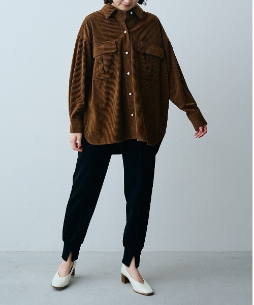 「IEDIT」 長袖シャツ XXX-LARGE ブルー レディース_画像8