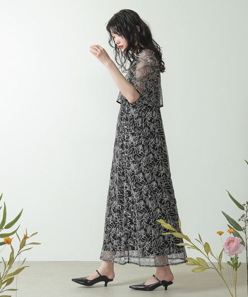 「Kana」 「le'rure」コンビワンピース M ブラック レディース_画像6