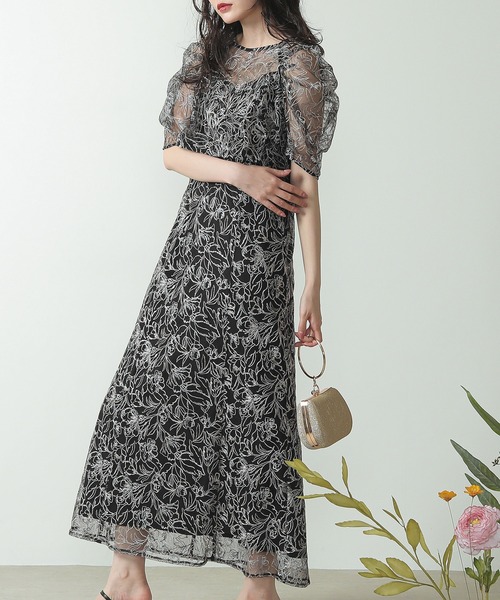 「Kana」 「le'rure」コンビワンピース M ブラック レディース_画像7