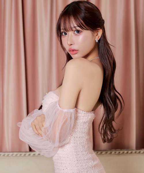 DAZZY（デイジー） ドレス 「伊藤桃々着用」輝くスパンコールツイード