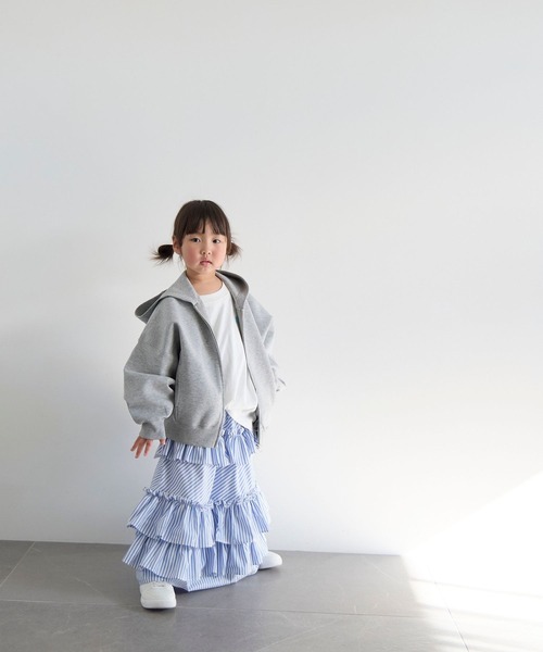 LOWRYS FARM（ローリーズファーム） スカート ストライプフリルロング