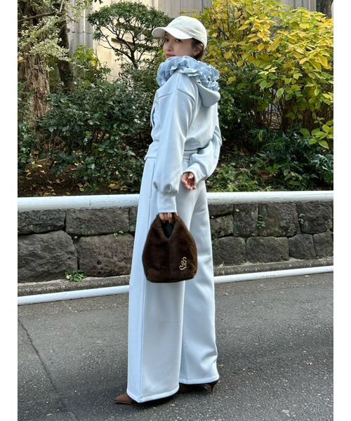 SNIDEL（スナイデル） パーカー フリルショートジップパーカー