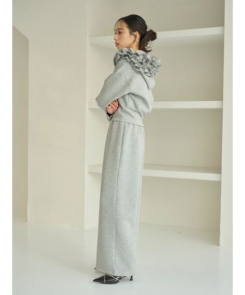 SNIDEL（スナイデル） パーカー フリルショートジップパーカー