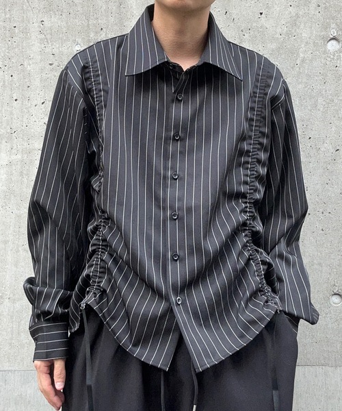 「MandO（Auntie Rosa）」 長袖シャツ MEDIUM ブラック系その他 メンズ_画像4