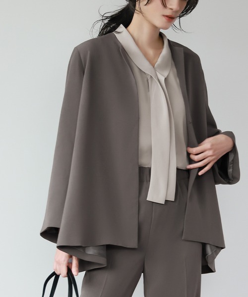 「Flolia」 パンツスーツ M ネイビー レディース_画像5