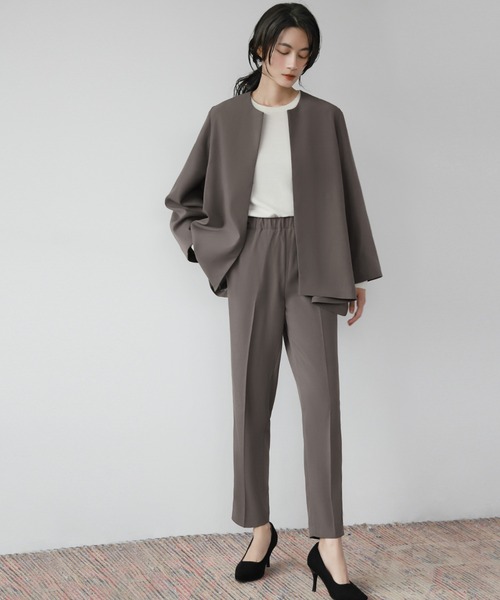 「Flolia」 パンツスーツ M ネイビー レディース_画像6