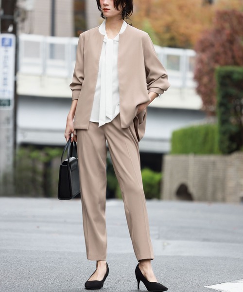 「Flolia」 パンツスーツ M ネイビー レディース_画像7