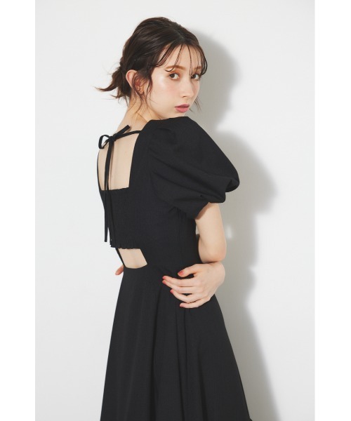 「rienda」 半袖ワンピース MEDIUM ブラック系その他 レディース_画像8