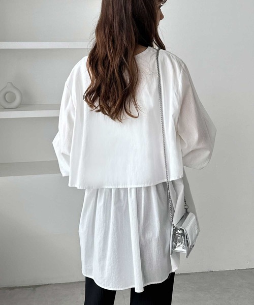 「GeeRA」 長袖チュニック LARGE ブラック レディース_画像6