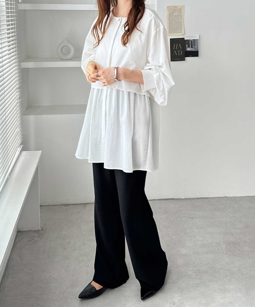 「GeeRA」 長袖チュニック LARGE ブラック レディース_画像7