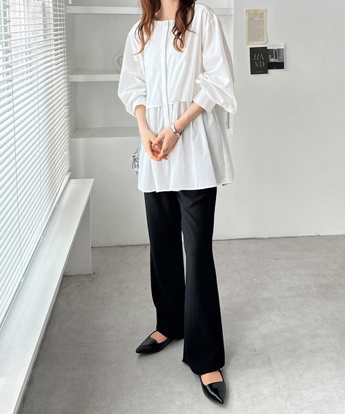 「GeeRA」 長袖チュニック LARGE ブラック レディース_画像8