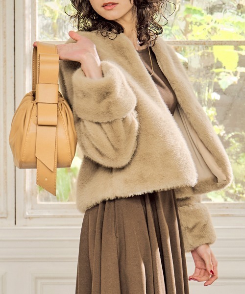 JENNE」 ノーカラージャケット SMALL ピンク レディースの通販はau PAY