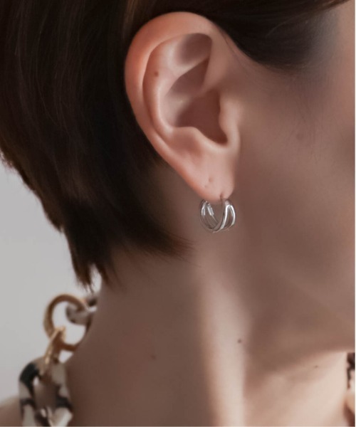 ピアス ステンレスダブルラインミニピアス レディースの画像