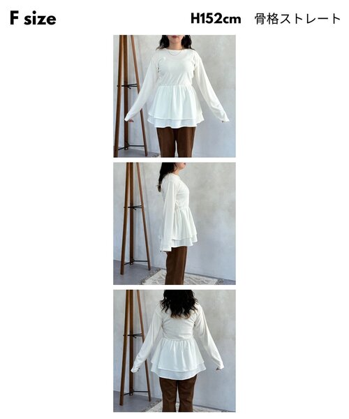 「CPCM」 長袖カットソー FREE ホワイト系その他 レディース_画像3