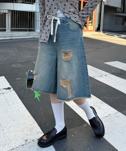 CIAOPANIC（チャオパニック） ハーフパンツ ワイドパンツ ジーンズ
