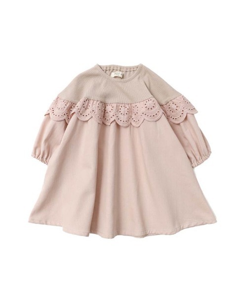 「Biquette Club」 「KIDS」長袖ワンピース 120cm ベージュ キッズ_画像3