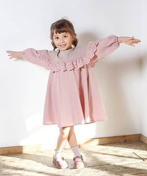 「Biquette Club」 「KIDS」長袖ワンピース 120cm ベージュ キッズ_画像5