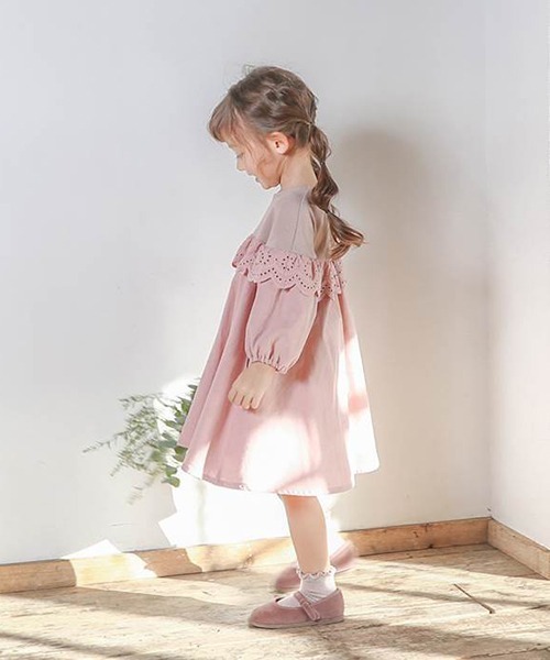 「Biquette Club」 「KIDS」長袖ワンピース 120cm ベージュ キッズ_画像6