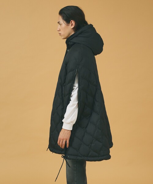 「TAION」 ポンチョ フリー ブラック メンズ_画像5