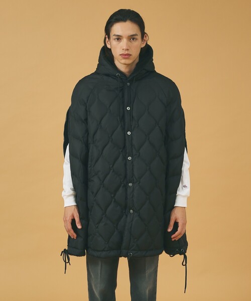 「TAION」 ポンチョ フリー ブラック メンズ_画像6