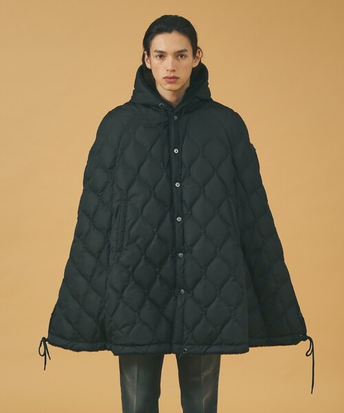 「TAION」 ポンチョ フリー ブラック メンズ_画像7