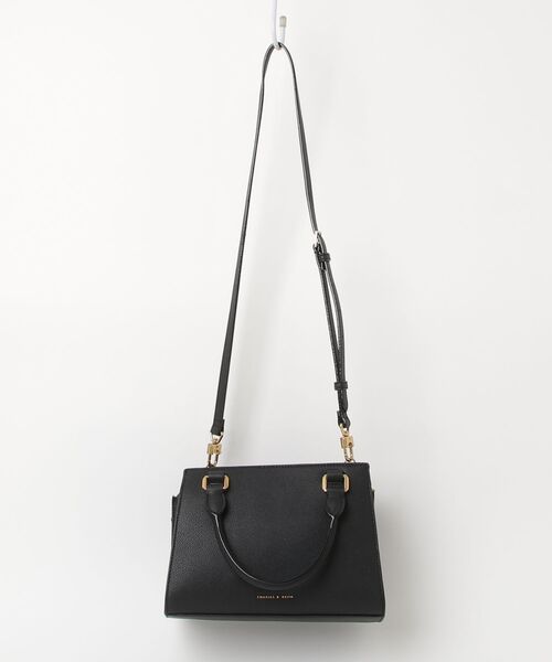 「CHARLES \u0026 KEITH」 2WAYバッグ M ブラック レディースの画像