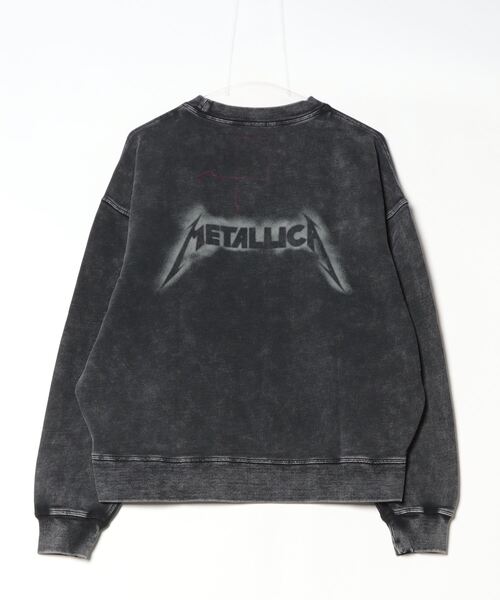 「METALLICA」 スウェットカットソー S ブラック メンズの画像
