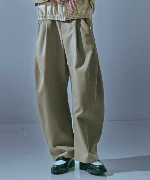 CONZ スラックス curve leg trousers メンズ : ZOZOTOWN Yahoo!店