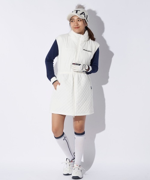 「FILA GOLF」 ノースリーブワンピース MEDIUM オフホワイト レディース_画像6