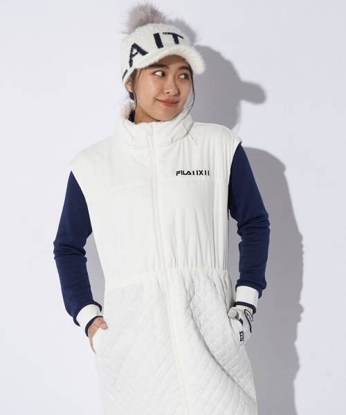 「FILA GOLF」 ノースリーブワンピース MEDIUM オフホワイト レディース_画像7