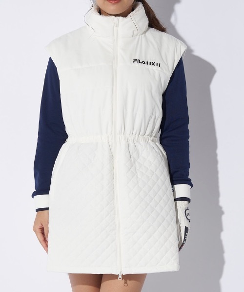 「FILA GOLF」 ノースリーブワンピース MEDIUM オフホワイト レディース_画像8