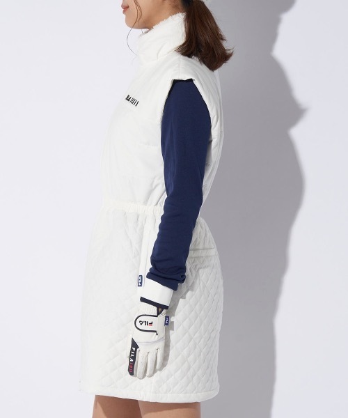 「FILA GOLF」 ノースリーブワンピース MEDIUM オフホワイト レディース_画像9