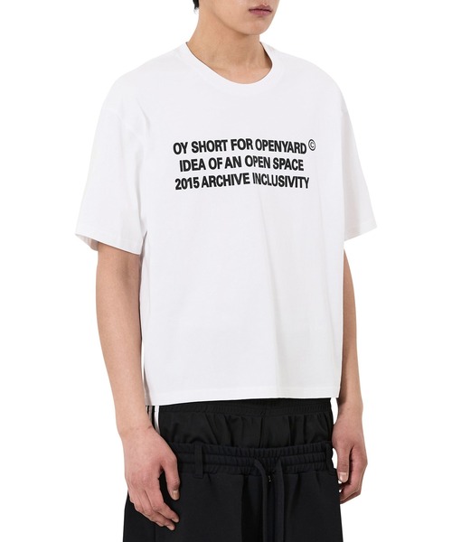 希少ホワイト グラフィックTシャツ オッズオン　ozzcroce archive OY（オーワイ） tシャツ 「OY/オーワイ」ARCHIVE TEXT CROP TEE