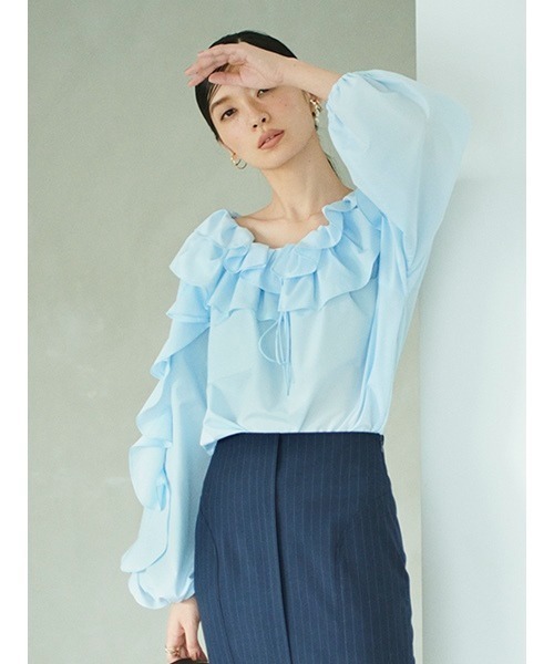 「FRAY I.D」 長袖ブラウス ONE SIZE ホワイト レディースの画像
