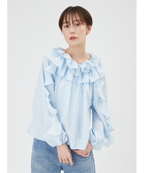 「FRAY I.D」 長袖ブラウス ONE SIZE ホワイト レディースの画像