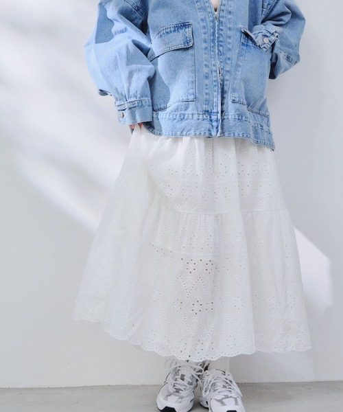 P.V.T スカート コットンレースティアードスカート : ZOZOTOWN Yahoo