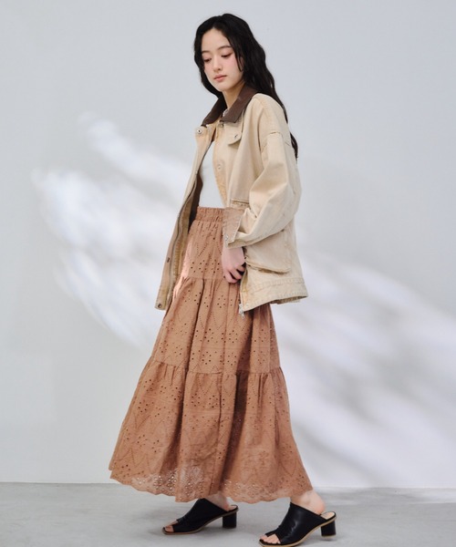 P.V.T スカート コットンレースティアードスカート : ZOZOTOWN Yahoo