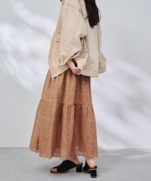 P.V.T スカート コットンレースティアードスカート : ZOZOTOWN Yahoo